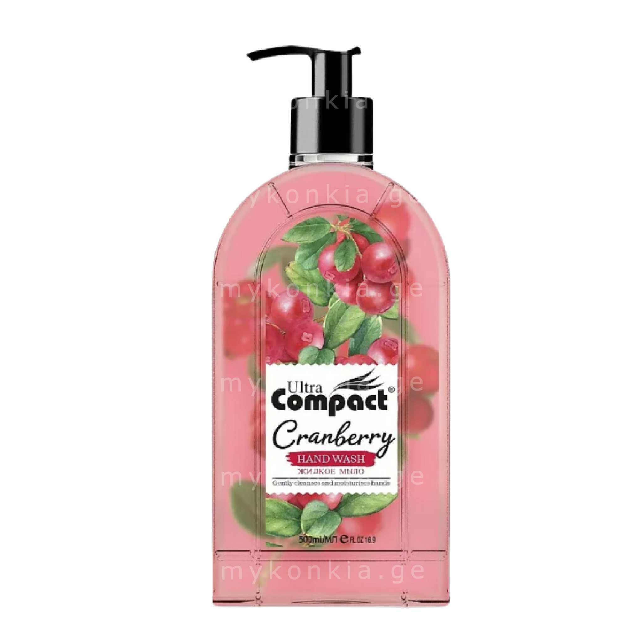 COMPACT თხევადი საპონი წითელი მოცვი 500 მლ 1 COMPACT თხევადი საპონი წითელი მოცვი 500 მლ