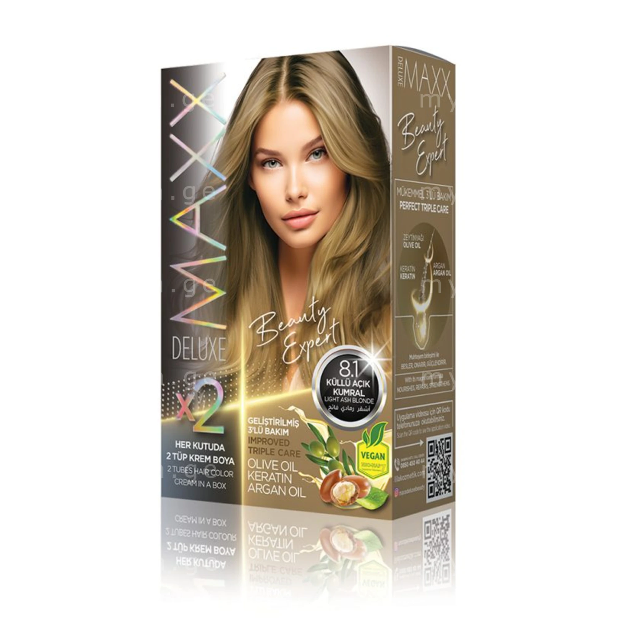 MAXX DELUXE თმის საღებავი 8.1 (1610 00110) 1 MAXX DELUXE თმის საღებავი 8.1 (1610 00110)