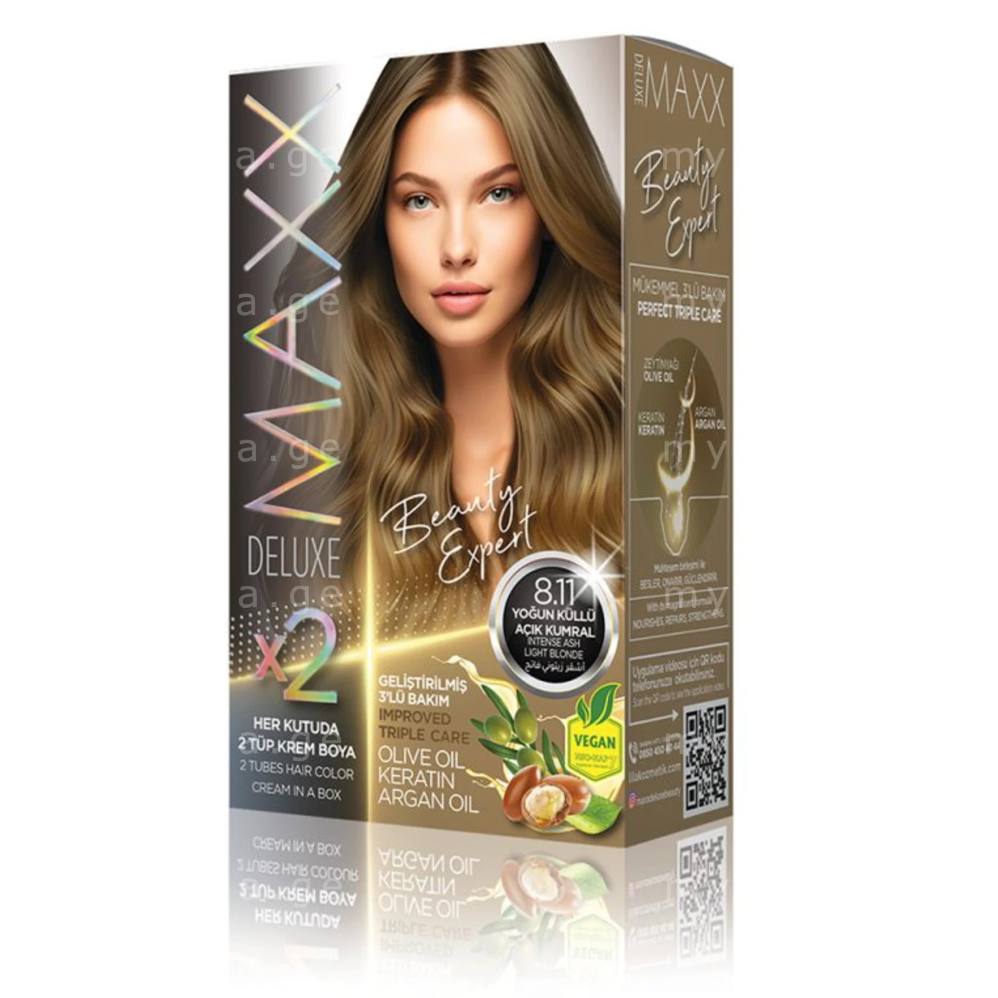 MAXX DELUXE თმის საღებავი 8.11 (1610 00110) 1 MAXX DELUXE თმის საღებავი 8.11 (1610 00110)