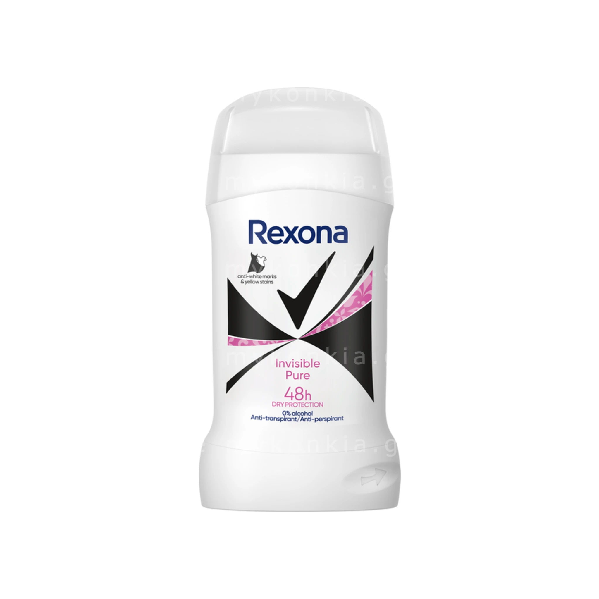 REXONA Rexona Invisible Pure Antiperspirant Stick 40ml 1 BARKHATNIE RUCHKI ბ/რ კრემი ხელ ღამის აღმდგ 80გ (20)